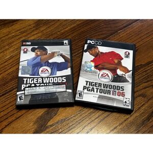 Tiger Woods PGA Tour 06 & 07 PC Game Bundle EA Sports Golf Retro Windows DVD CD